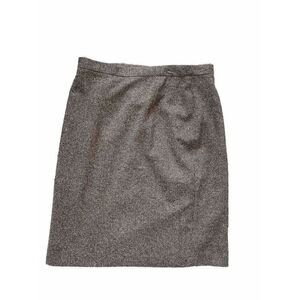 Laura Clement Collection Skirt Tweed Brown Wool Pencil 14 Mid Length Straight